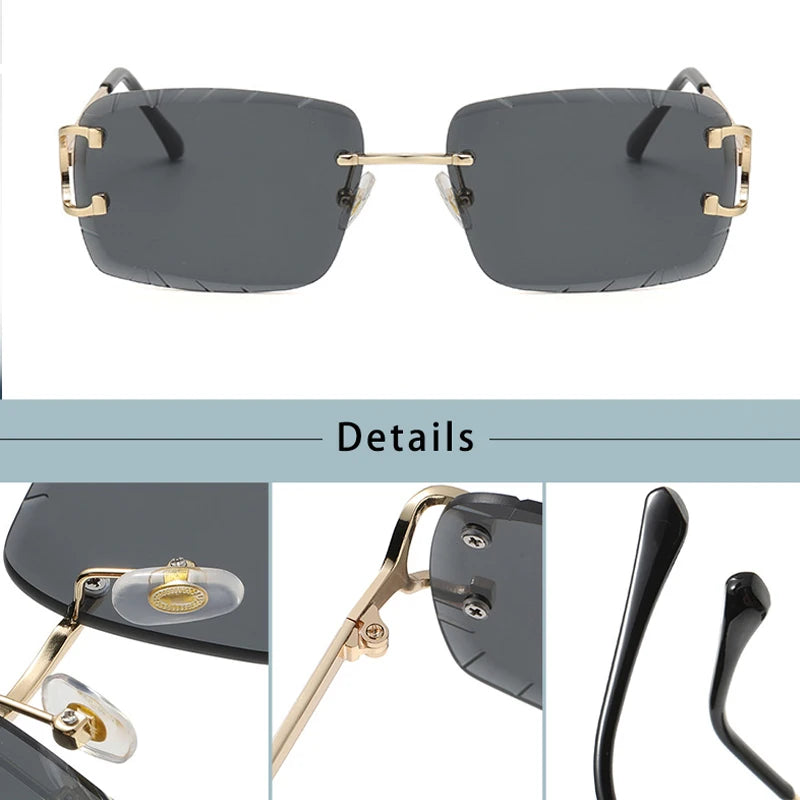 Lunettes de soleil Verre Dégradé, effet "Cartier" dégradé vintage à la mode petite monture lunettes UV400