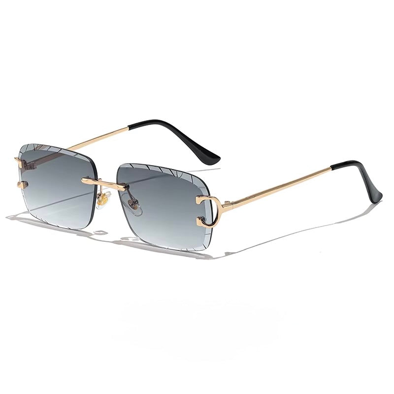 Lunettes de soleil Verre Dégradé, effet "Cartier" dégradé vintage à la mode petite monture lunettes UV400