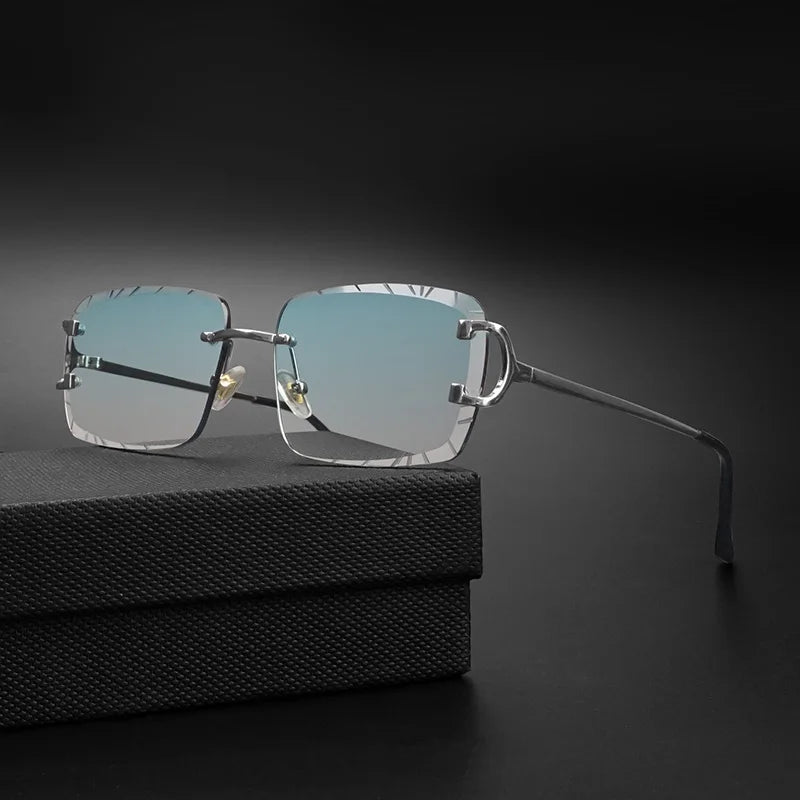 Lunettes de soleil Verre Dégradé, effet "Cartier" dégradé vintage à la mode petite monture lunettes UV400