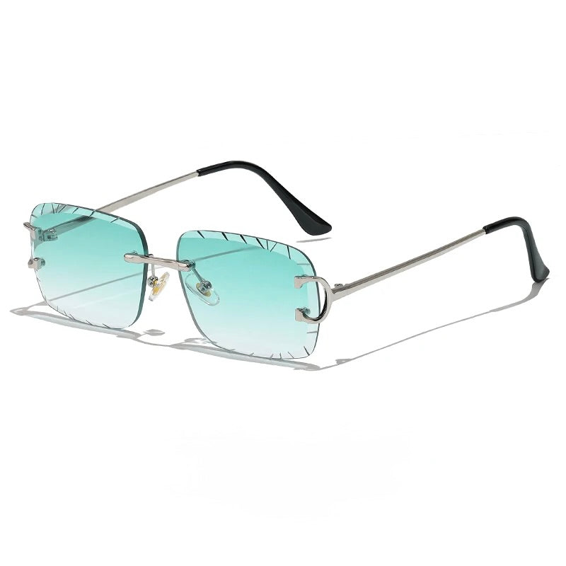 Lunettes de soleil Verre Dégradé, effet "Cartier" dégradé vintage à la mode petite monture lunettes UV400