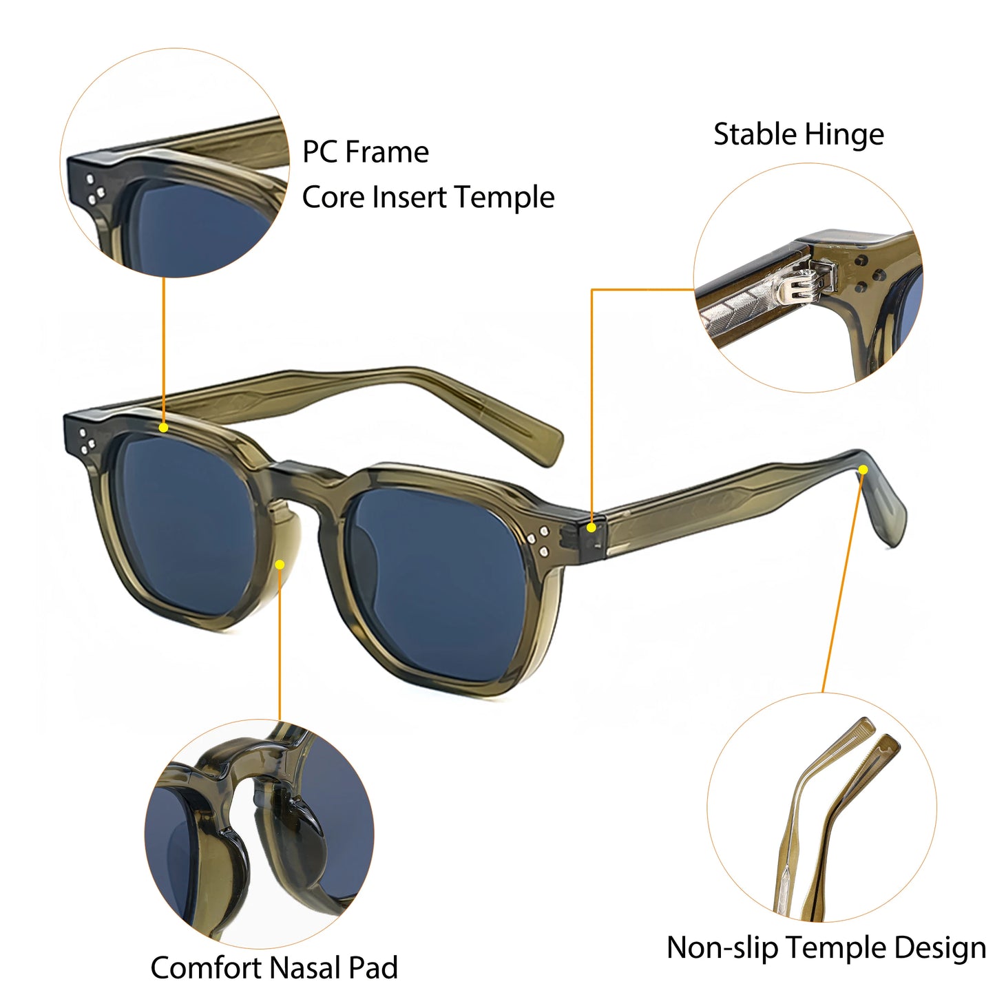 Lunettes de soleil chic mixte summers
