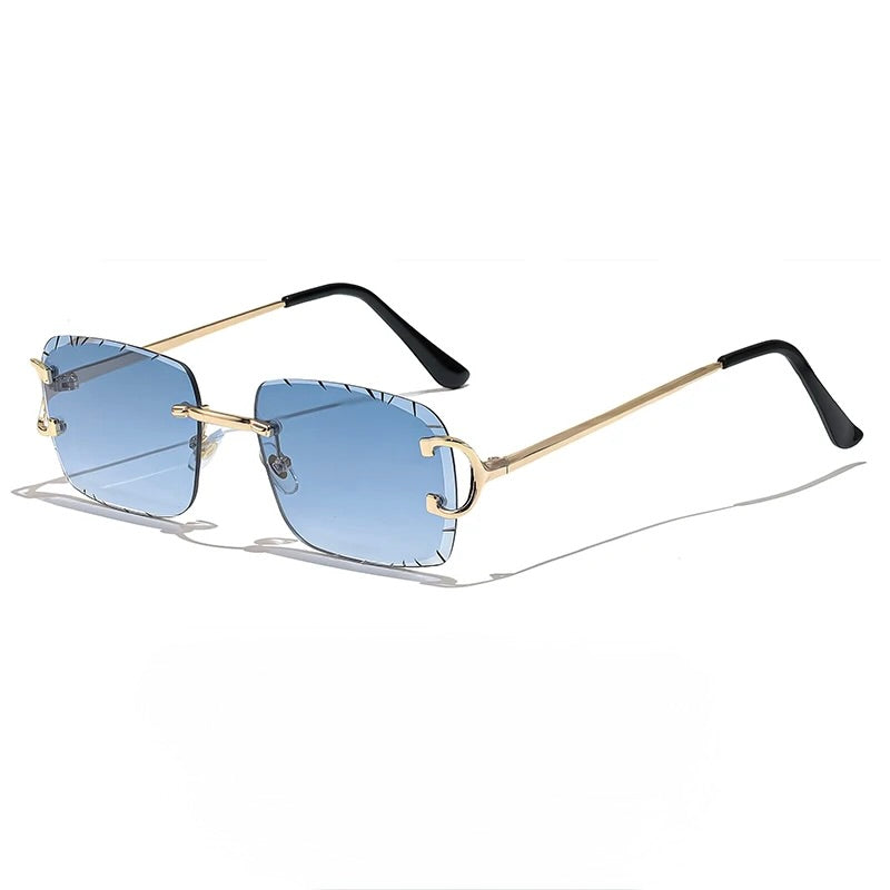 Lunettes de soleil Verre Dégradé, effet "Cartier" dégradé vintage à la mode petite monture lunettes UV400