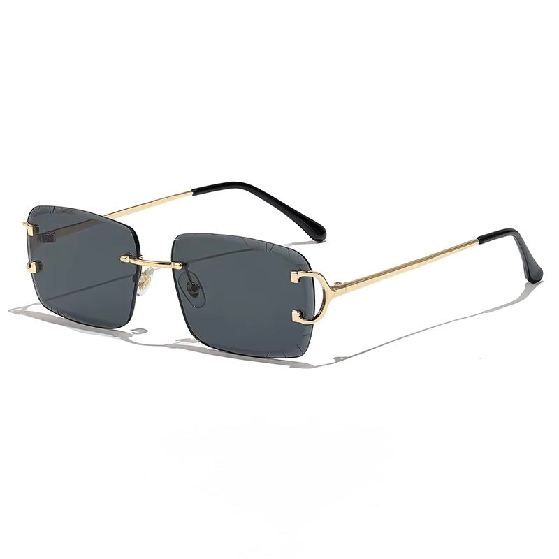 Lunettes de soleil Verre Dégradé, effet "Cartier" dégradé vintage à la mode petite monture lunettes UV400