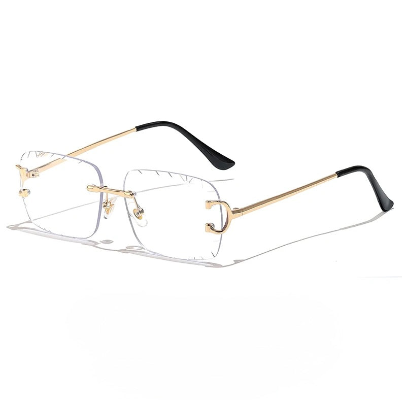 Lunettes de soleil Verre Dégradé, effet "Cartier" dégradé vintage à la mode petite monture lunettes UV400