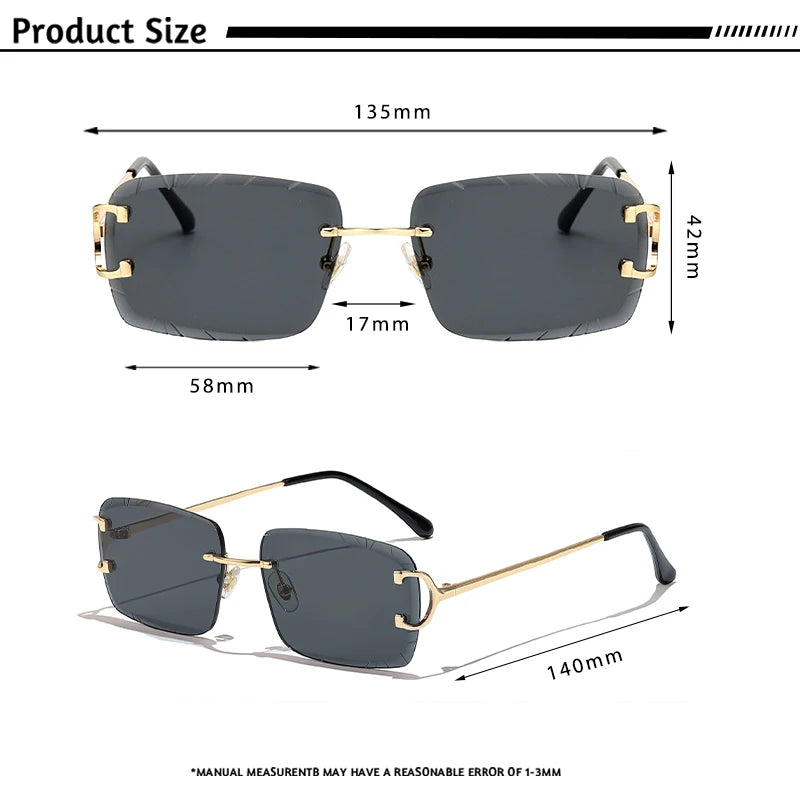 Lunettes de soleil Verre Dégradé, effet "Cartier" dégradé vintage à la mode petite monture lunettes UV400