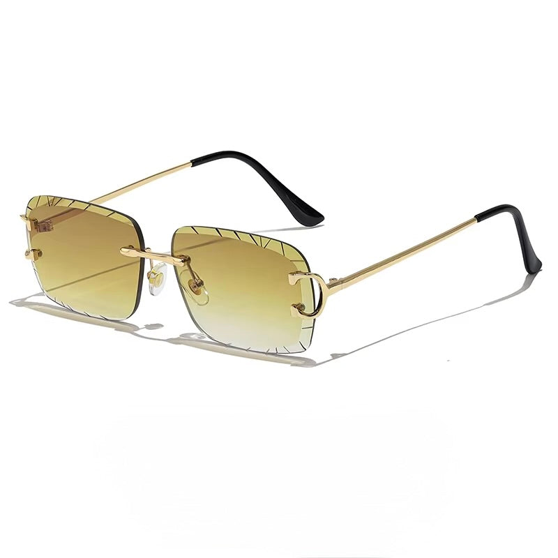 Lunettes de soleil Verre Dégradé, effet "Cartier" dégradé vintage à la mode petite monture lunettes UV400