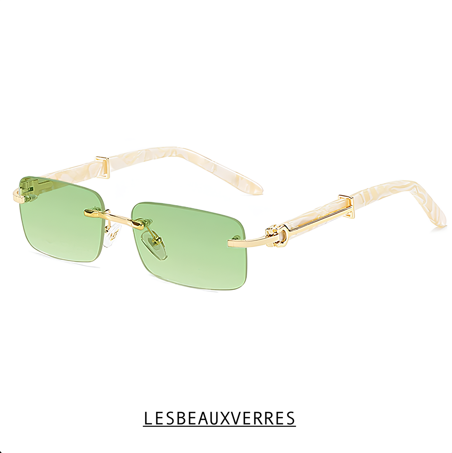 Lunette de soleil carré sans monture luxe mixe - 2025