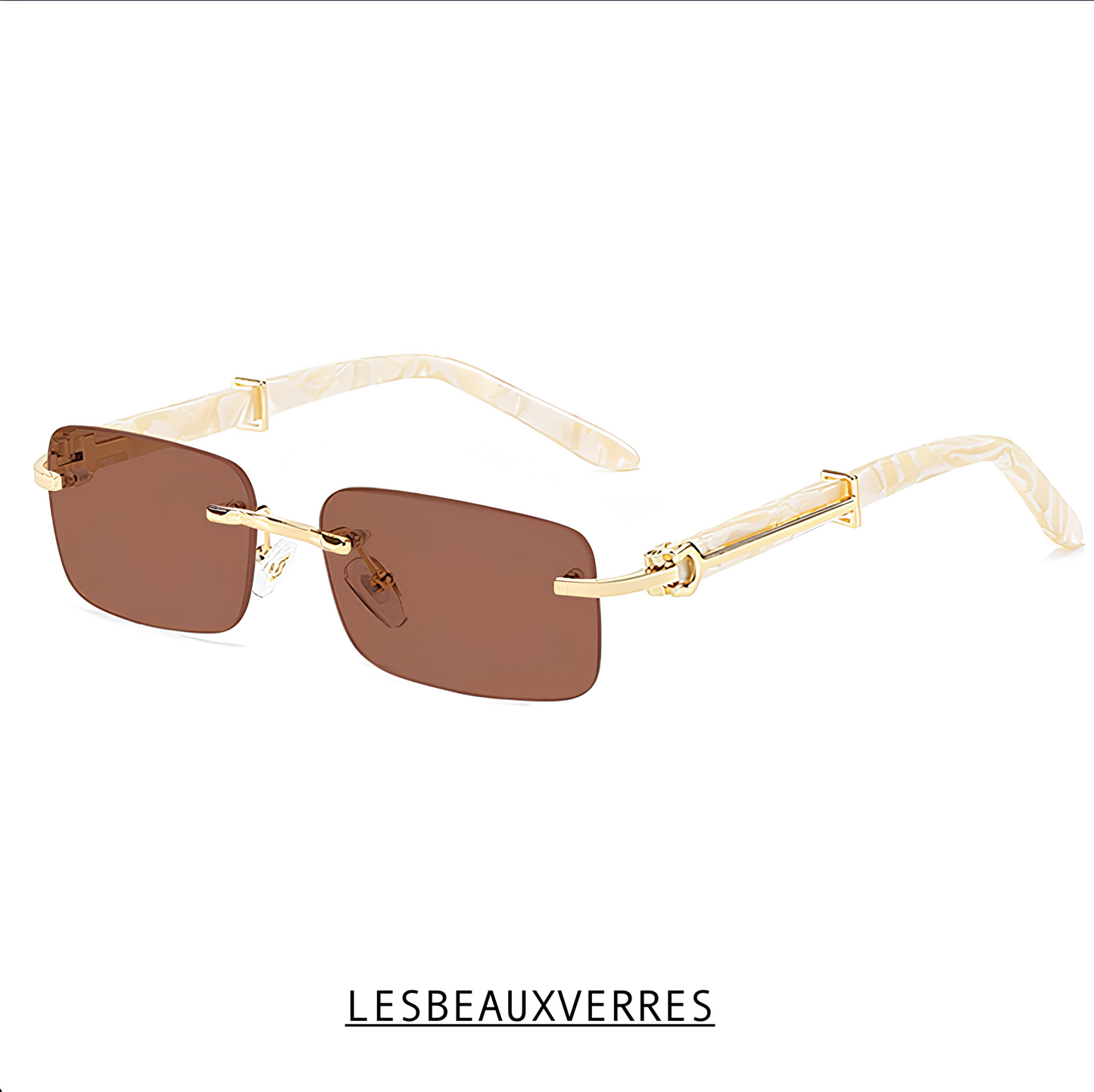 Lunette de soleil carré sans monture luxe mixe - 2025