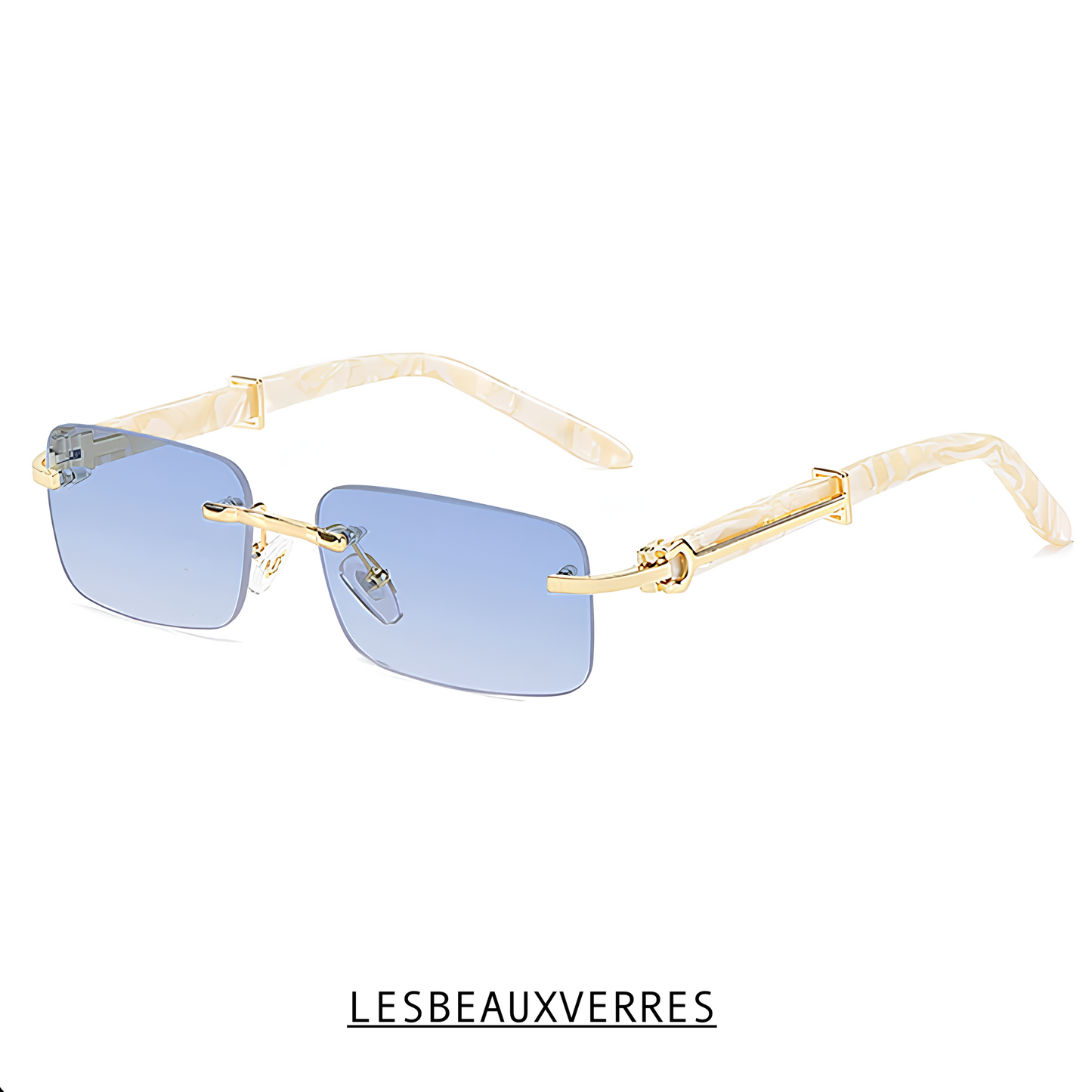 Lunette de soleil carré sans monture luxe mixe - 2025