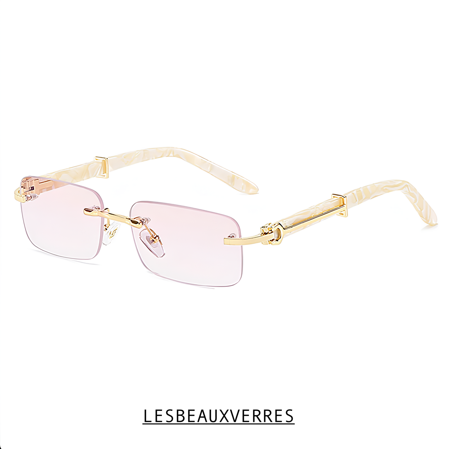 Lunette de soleil carré sans monture luxe mixe - 2025