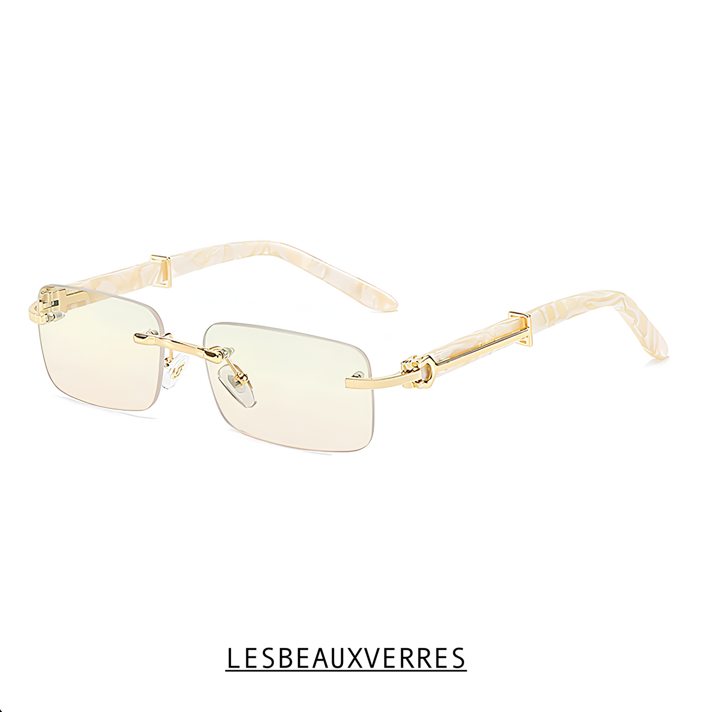 Lunette de soleil carré sans monture luxe mixe - 2025