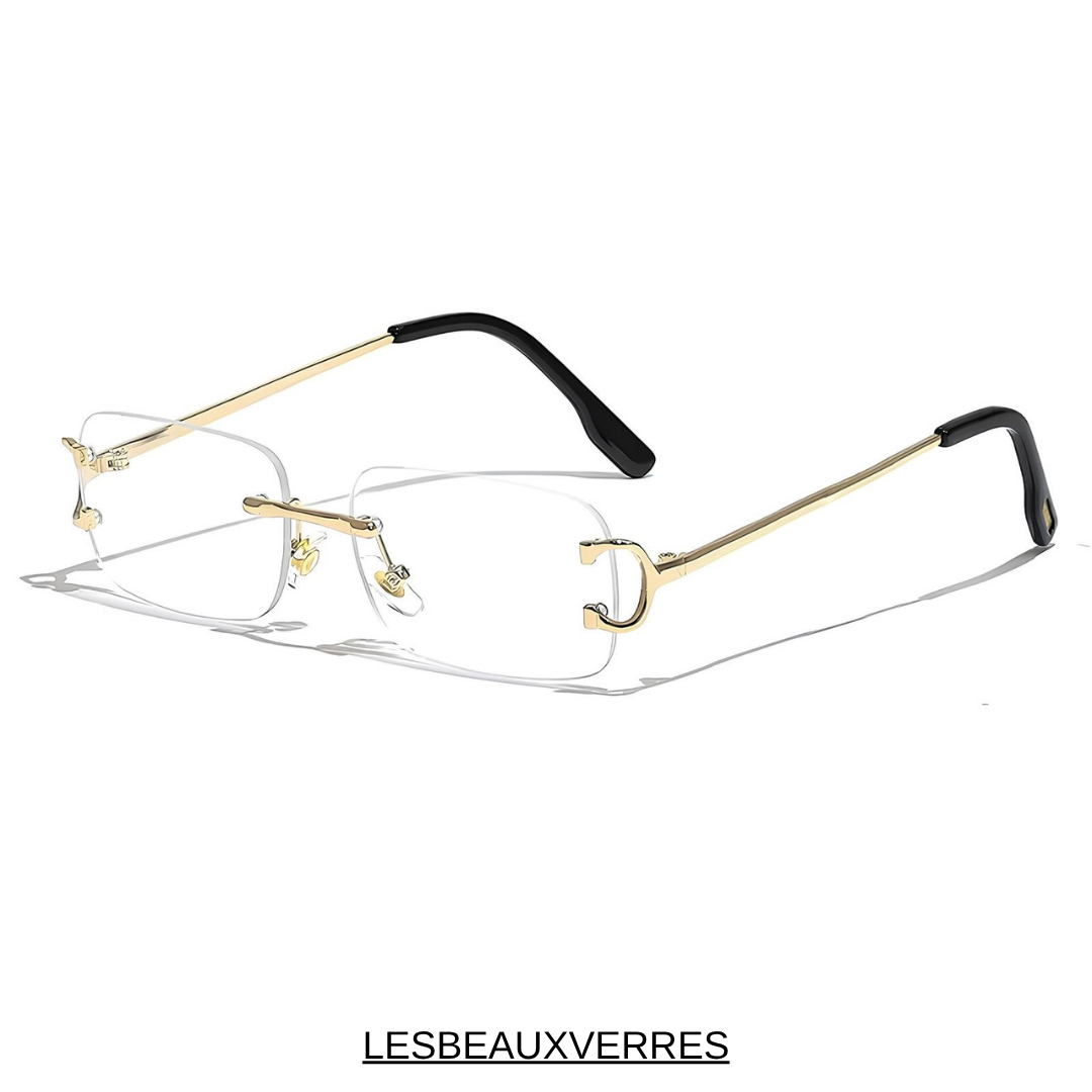 Lunette de soleil, effet " Cartier" branche doré dégradé, petite monture 2025